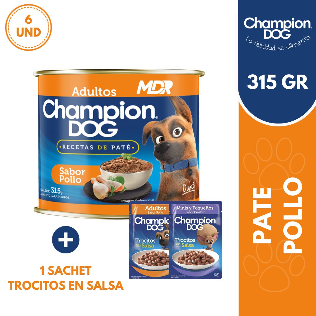 Champion Dog Pollo: ¡El sabor irresistible que tu perro adorará en 315g ! 🐾🍗