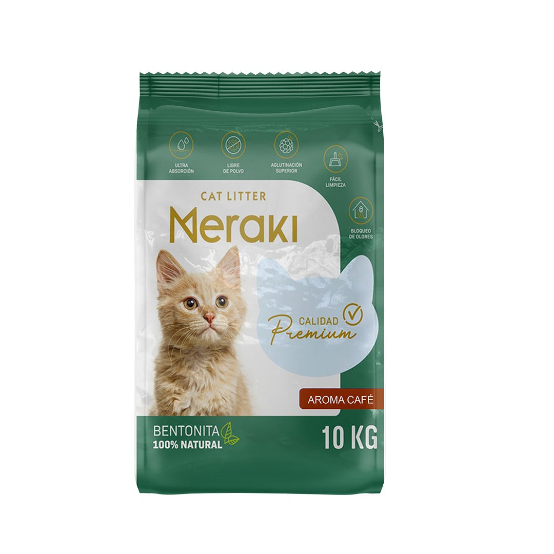 ☕🐱 ¡Arena Meraki Olor Café 10 kg: Adiós Olores, Hola Frescura! 🚀