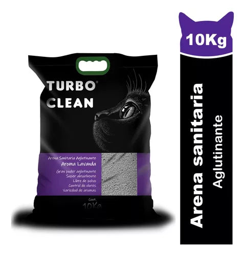 Arena Turbo Clean 10 kg Lavanda – Aglutinante, Fresca y Eficaz