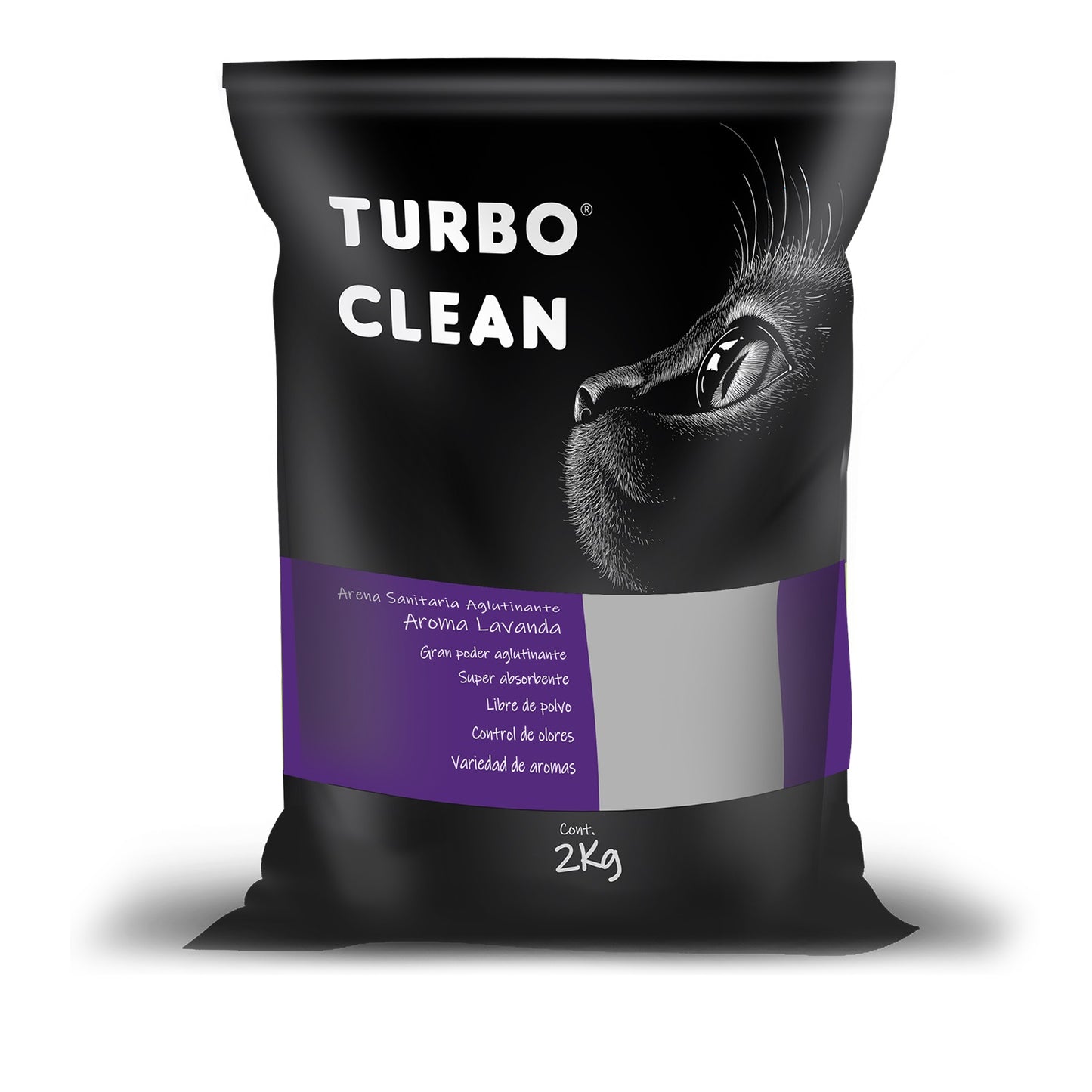 Arena Turbo Clean 2 kg Lavanda – Aglutinante, Fresca y Eficaz