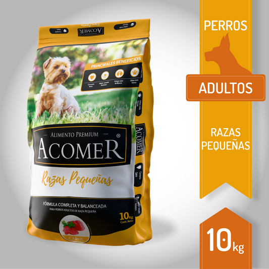 Acomer 10 kg Razas Pequeñas - Nutrición Especial para Perros Pequeños y Saludables