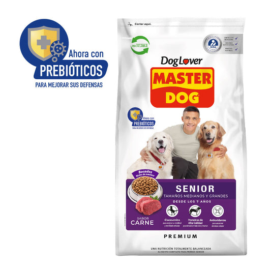 Master Dog senior + 7 años 18 kg : El sabor que aman, la nutrición que necesitan