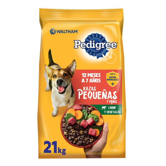 Pedigree Adulto Razas Pequeñas y Minis 21 kg - ¡Energía y Sabor para Tu Pequeño!