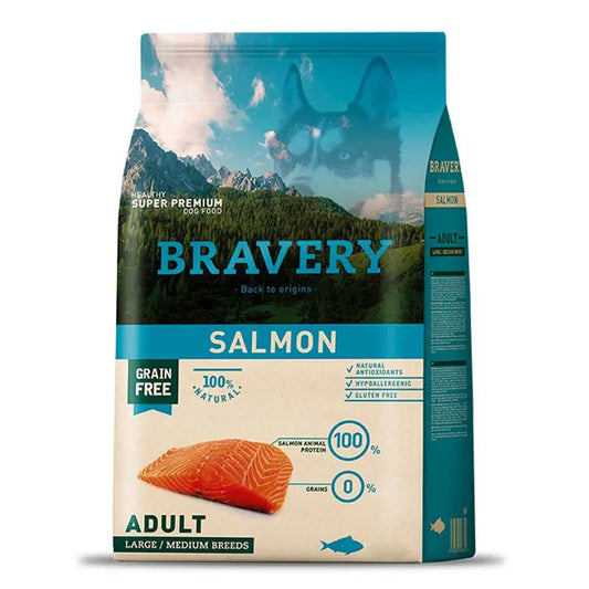 🥇 Bravery Salmón 4 kg: Nutrición de campeones para los leales adultos 🐕🐾