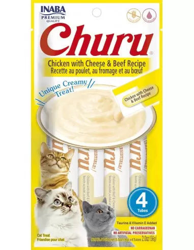 ¡"Churu Pollo, Queso & Res: ¡El Combo Irresistible para Consentir a Tu Gato!" 😻🍗🧀🥩