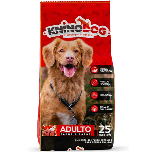 ¡Knino Carne 25 kg: Sabor, Fuerza y Ahorro para Tu Mejor Amigo!