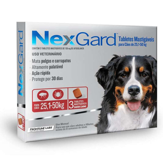 ¡NexGard XL! Protección Sabor Carne para Gigantes de 25 a 50 kg 🐕🔥