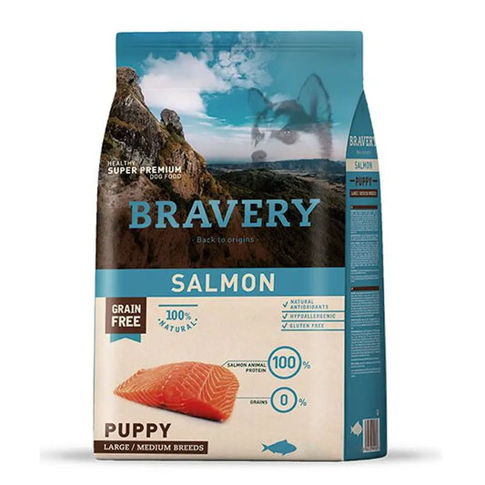 🐾🐶 Bravery Puppy Mediano de  Salmón 4 kg: Cachorros  felices, dueños tranquilos! ❤️🐟