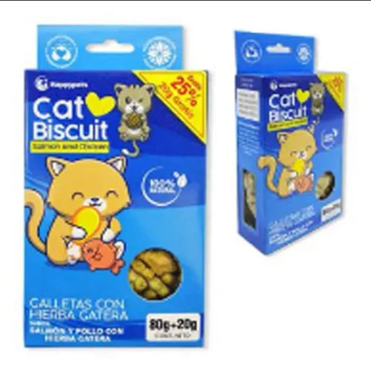 🐟🍗 Cat Biscuit de Salmón & Pollo ¡Dúo Salvaje para tu michi 🐾🔥