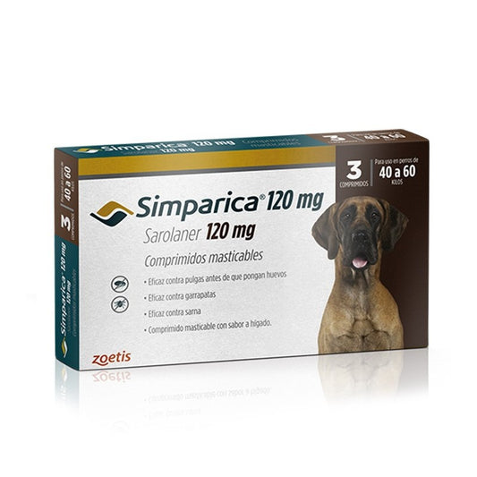 🛡️👊 Parásitos, ¡ni lo intenten! Este perrote viene blindado con Simparica DE 40-60 KG  DE  3 UNIDADES 🚫🪱